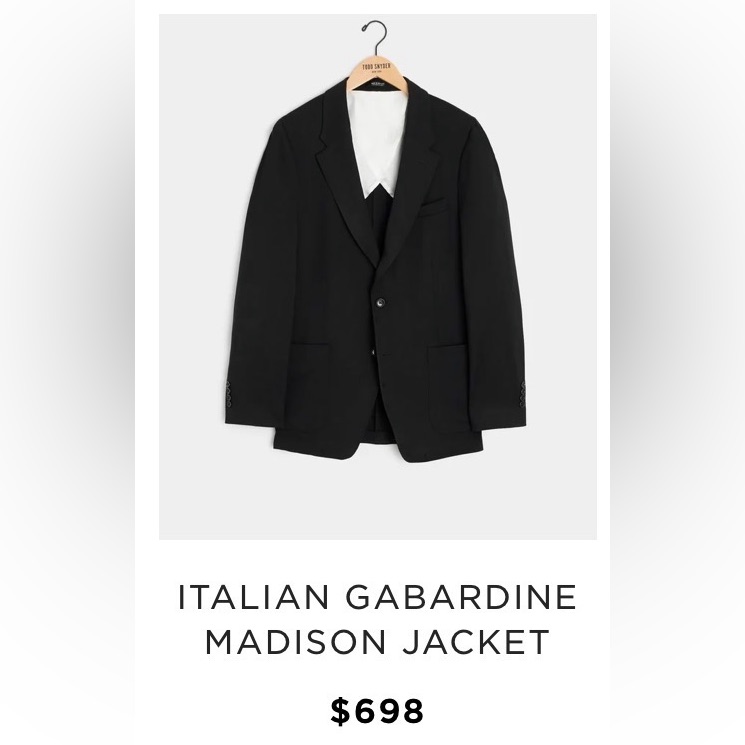 Todd Snyder Elegant Black Jacket